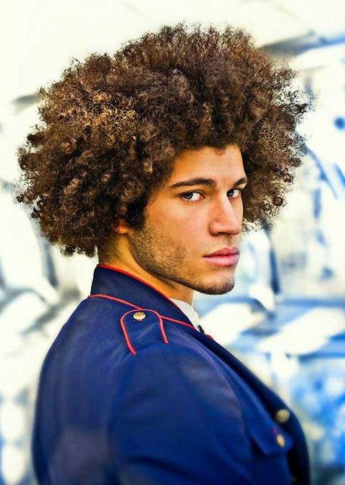 Black and Brown Afro Hairstyle for men
