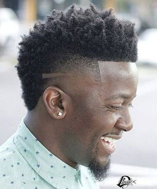 Black men temple fade haircut