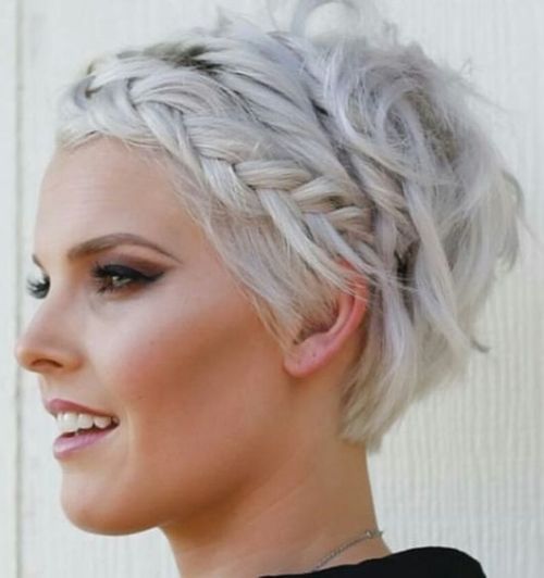 Braided Long Pixie Haircut