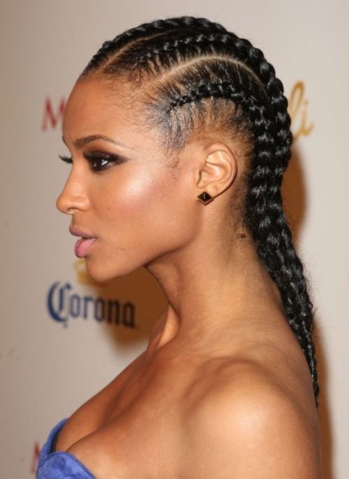 Braids into a Low Ponytail