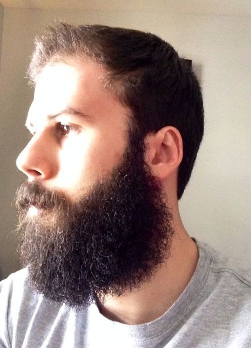 Curly beard hair