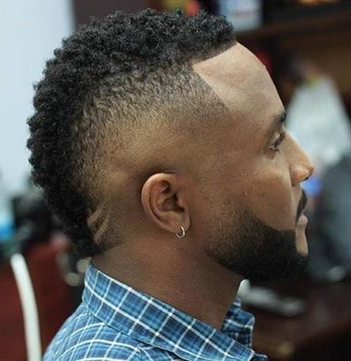 Faux Hawk and Side Fade Haircut for Black Man