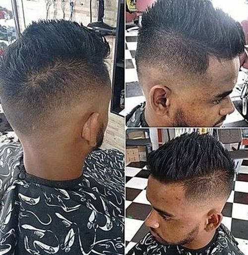 High Fade with Spiky Haircut for black man