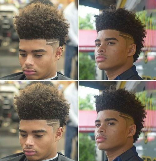 Long curly hairstyles for black men