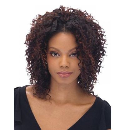 Medium Length Hair with Weave Curls