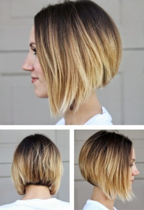 Short, Angled Ombre Bob