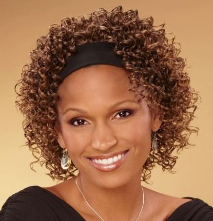 Short Curly Hairstyles with Headbands