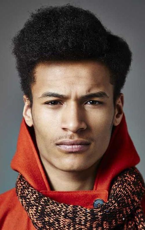 Side Apart Afro Haircut for Black Men