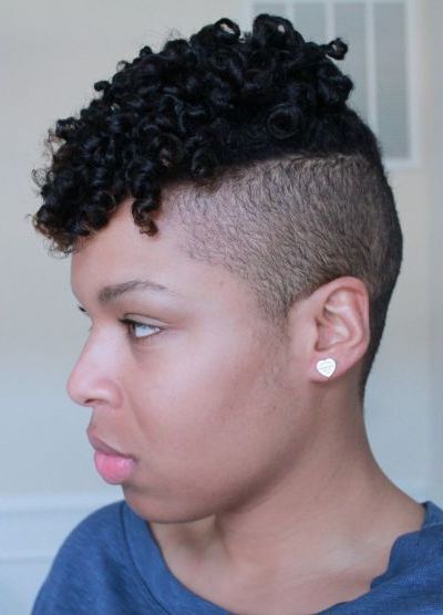 Spiral Curls with a Bold Undercut