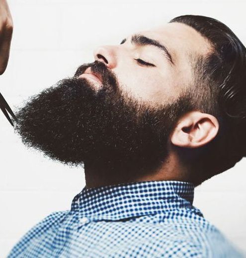 Trimming curly beards