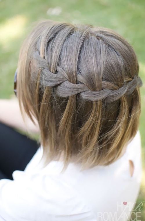 Waterfall Braid in Short Hair