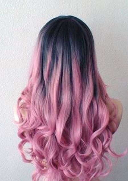 Cotton candy pink ombre