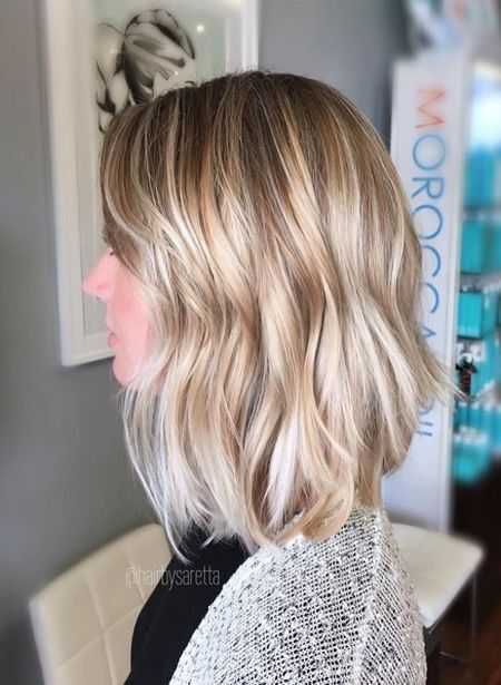 Natural Blonde Balayage for Thin Hair: