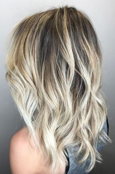 Ash blonde beach waves