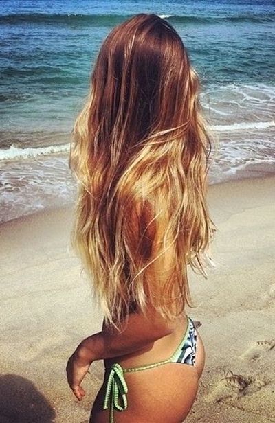 Beachy blonde ombre hairstyle