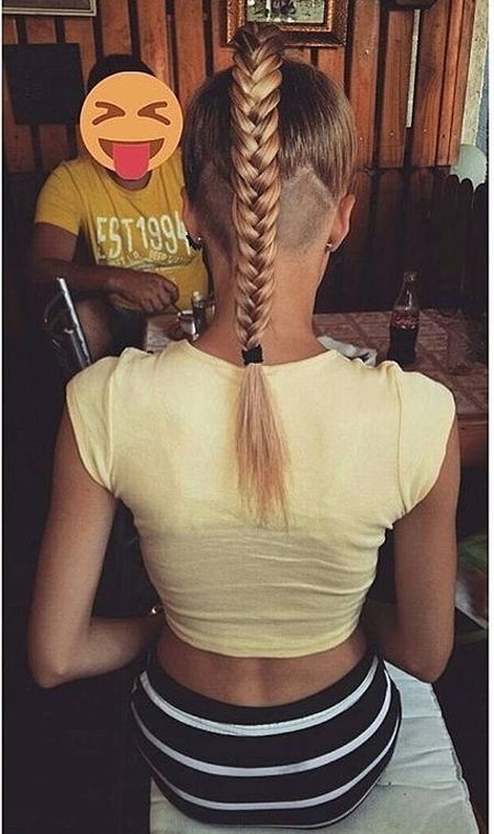 Braid and buzz haircut