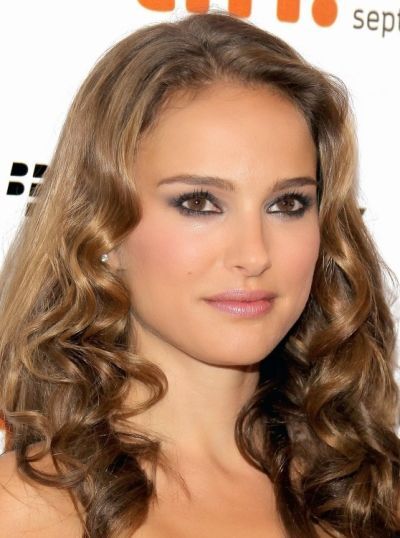 Brownish blonde curls for medium skin tone