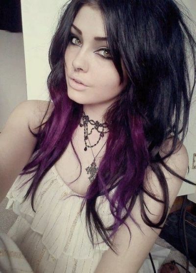 Dark violet ombre