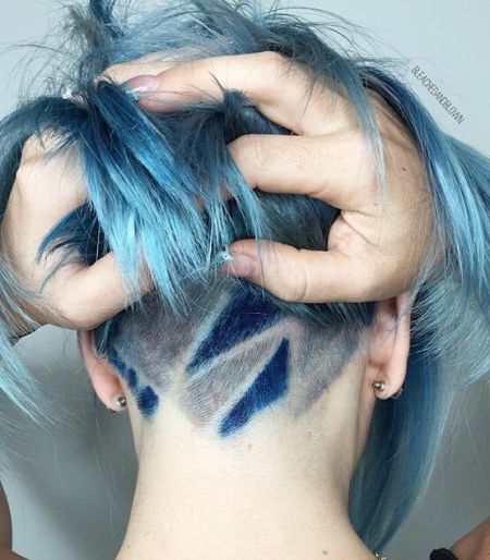 Ice queen undercut bob