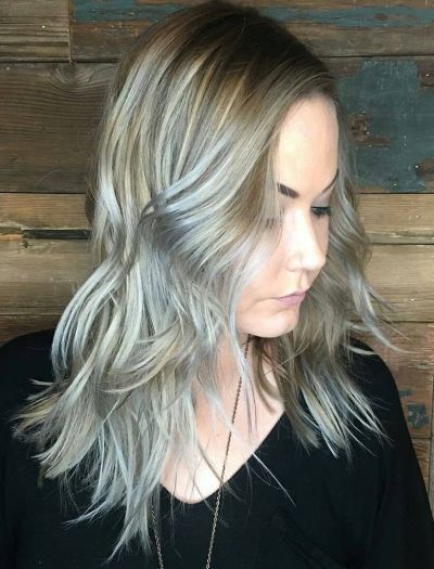 Icy Balayage Beach Blonde Hair