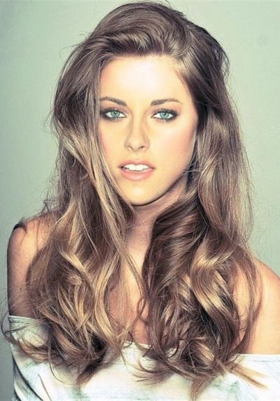 Light brown hair color with highlights and lowlights