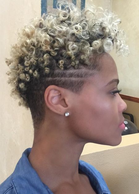 Natural hair tapered haircut