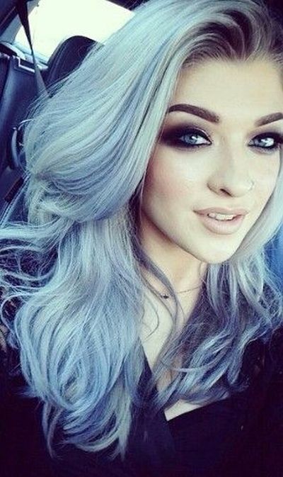 Pastel blue hair