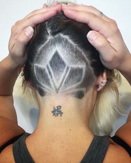 Shaved nape haircut for women