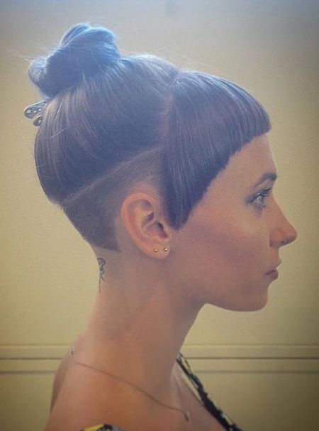 Undercut and bangs for women