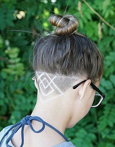 Undercut with a top knot