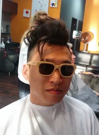 Asian mens modern mohawk hairstyle