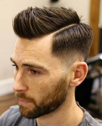 Asymmetrical low fade haircut