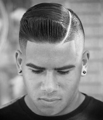 Classic comb over fade haircut