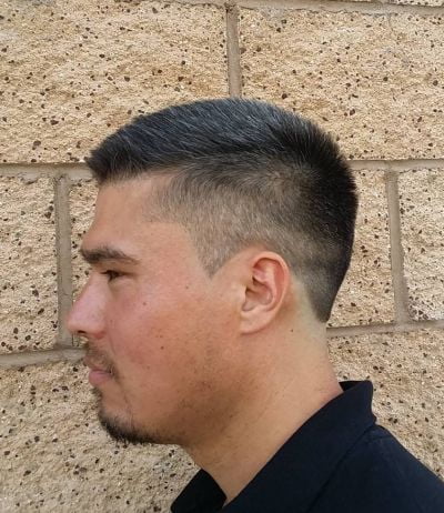 Classic crew cut for Asian men