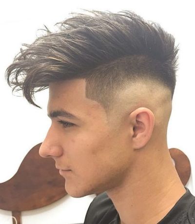 Faux hawk with mid fade