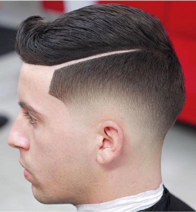 men's haircut fade line