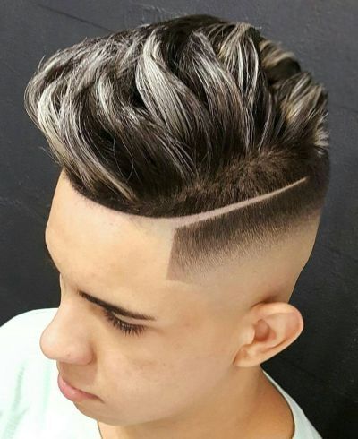 Highlighted high fade haircut