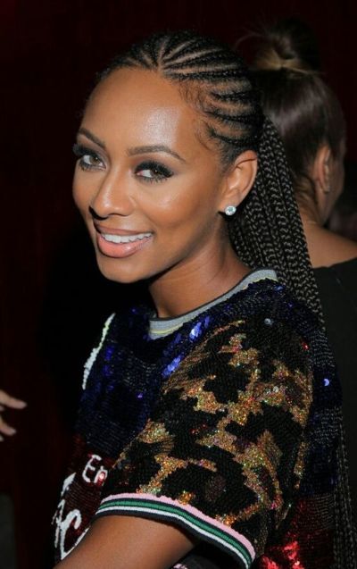 Natural black cornrow braids for black women