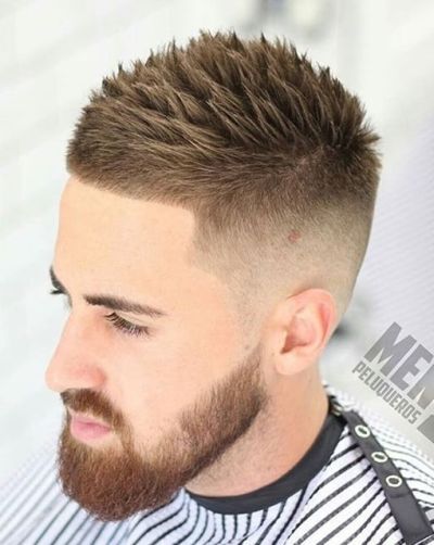 Spiky fade haircut