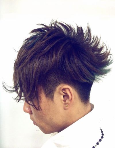 Spiky back hairstyle
