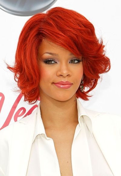 Vibrant red bob for black women