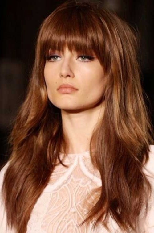 long hair with layers and bangs