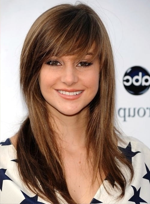 long hair with layers and bangs