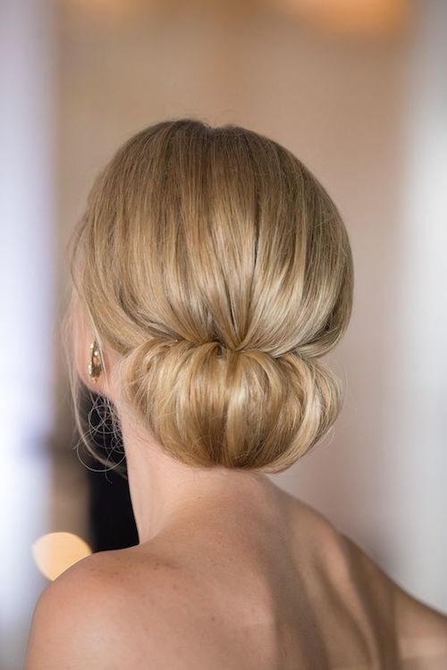 sleek low chignon
