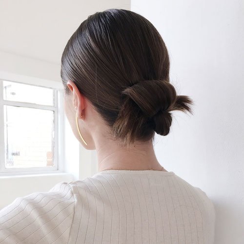 sleek low chignon