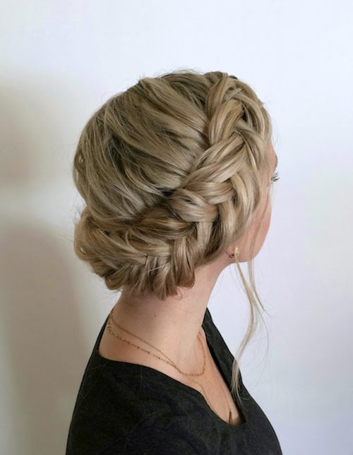 wrapped fishtail braids