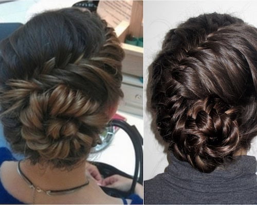 wrapped fishtail bun