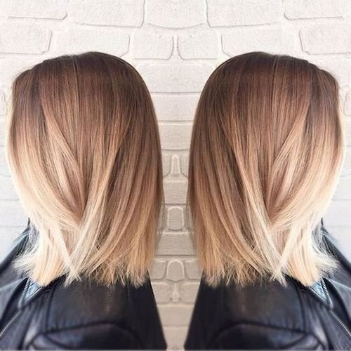 balayage blonde bob