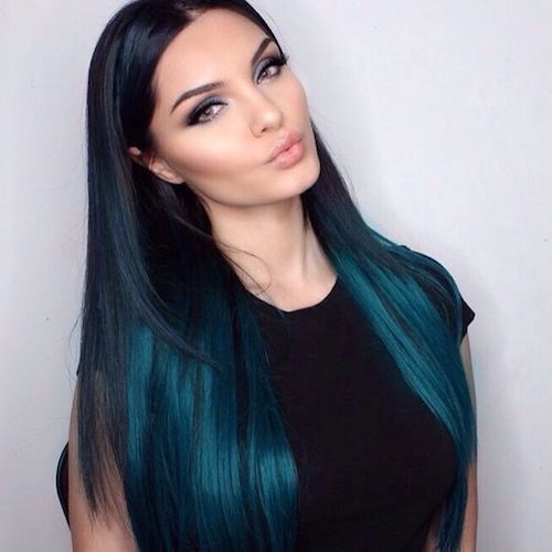 balayage turquoise hair