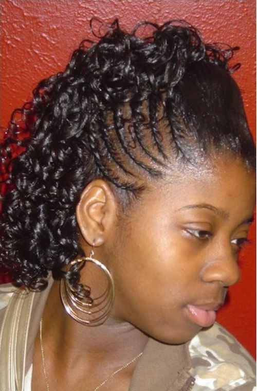 black girl curly braid